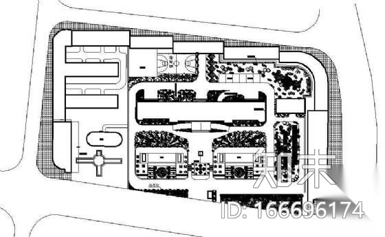 某单位园林绿化平面图cad施工图下载【ID:166696174】