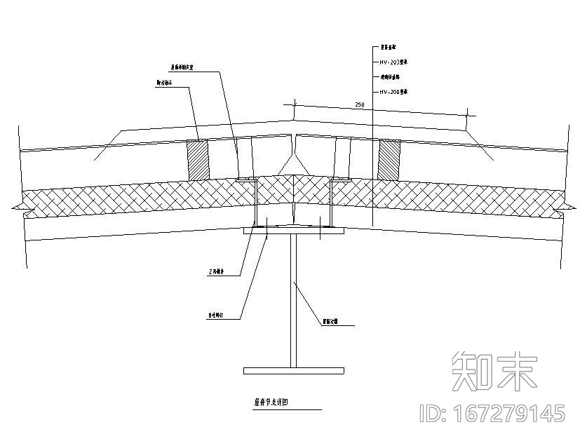 网架结构节点详图CADcad施工图下载【ID:167279145】