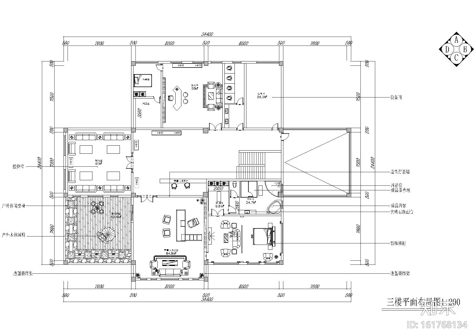 [武汉]6添设计-文腾集团办公楼工程施工图cad施工图下载【ID:161768134】
