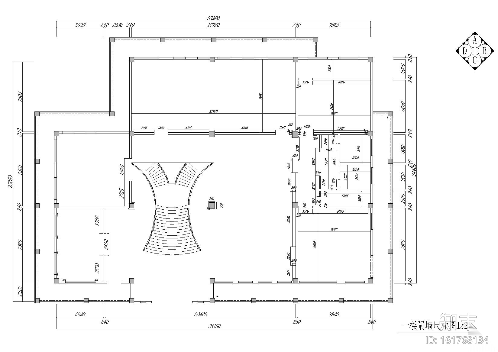 [武汉]6添设计-文腾集团办公楼工程施工图cad施工图下载【ID:161768134】