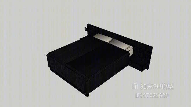 双人床SU模型下载【ID:57725629】