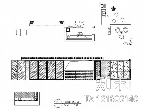 [河北]雅致现代珠宝会所室内装修施工图（含效果）cad施工图下载【ID:161806140】
