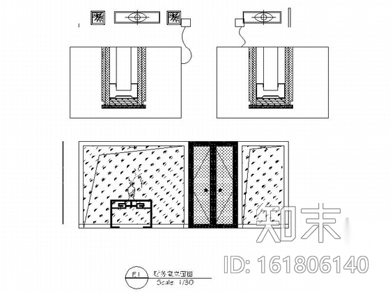 [河北]雅致现代珠宝会所室内装修施工图（含效果）cad施工图下载【ID:161806140】