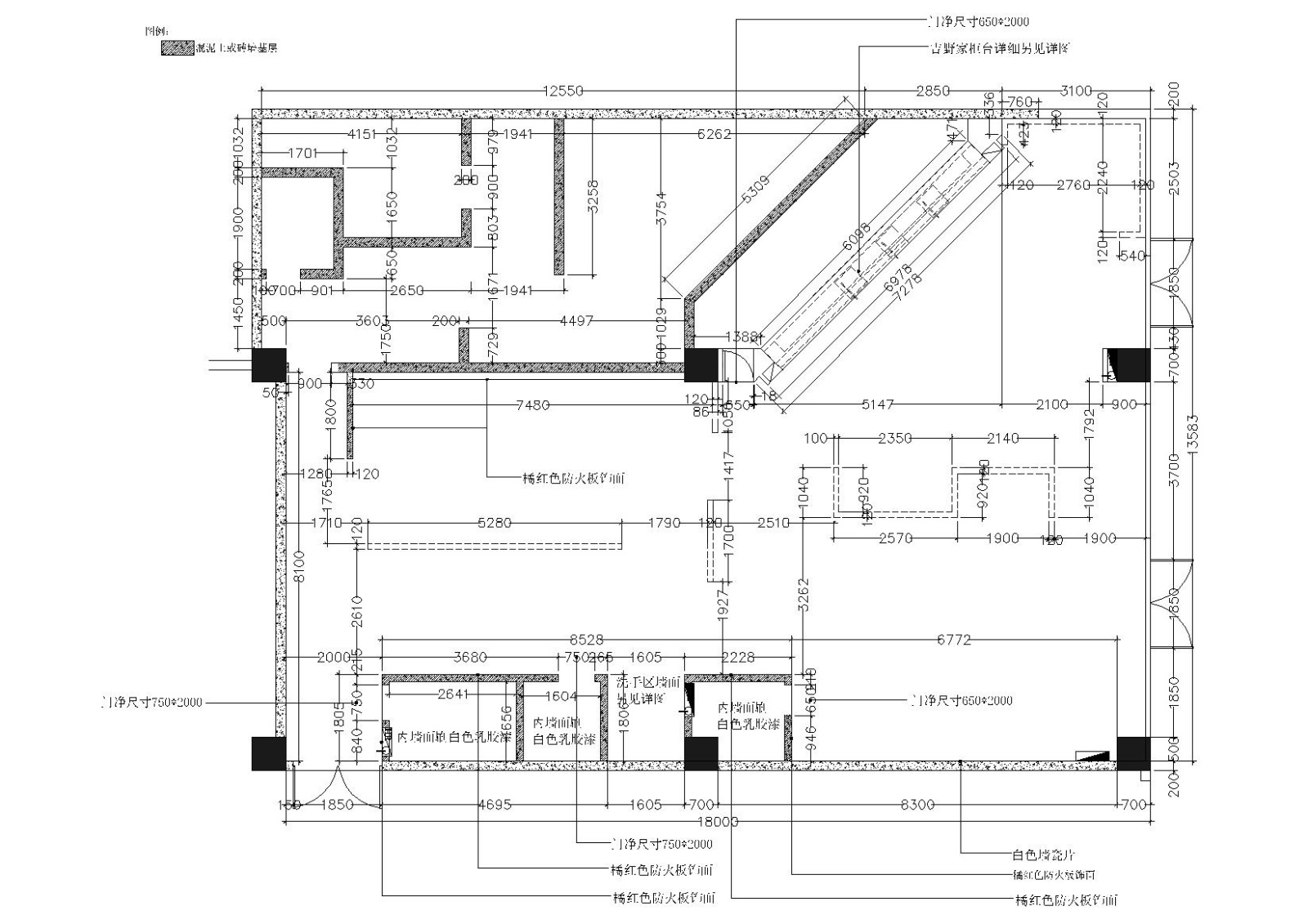 [北京]242㎡吉野家快餐厅室内施工图+效果图施工图下载【ID:160424132】