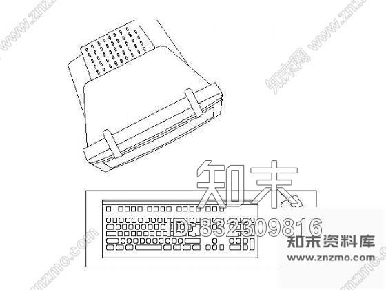 图块/节点电脑图块集cad施工图下载【ID:832309816】