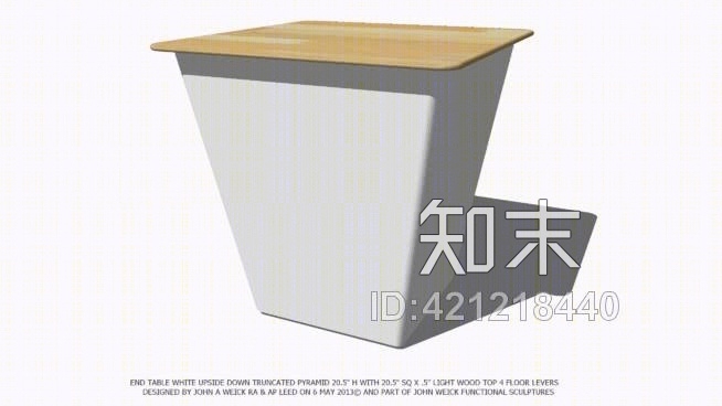 表20白色截断金字塔轻型木材顶部由约翰韦克RASU模型下载【ID:421218440】