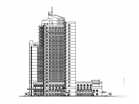 [海南]十四层医院建筑施工图（知名设计院）cad施工图下载【ID:166065153】