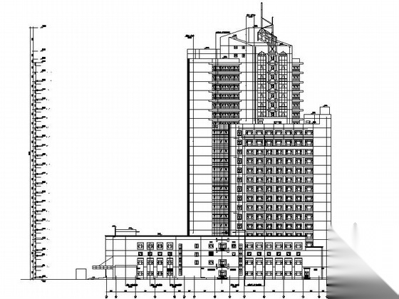 [海南]十四层医院建筑施工图（知名设计院）cad施工图下载【ID:166065153】