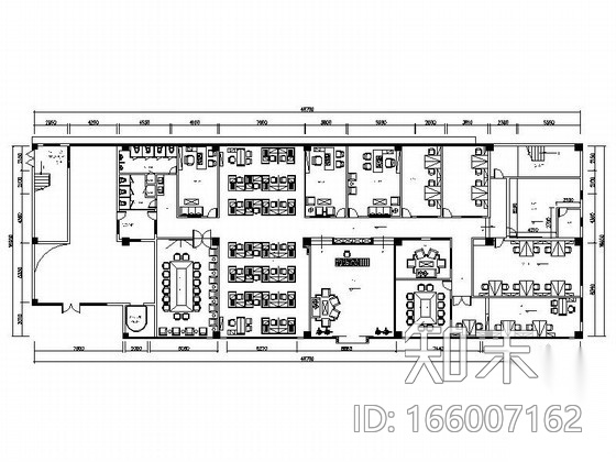 [重庆]现代贷款公司办公空间装修图（含效果）cad施工图下载【ID:166007162】