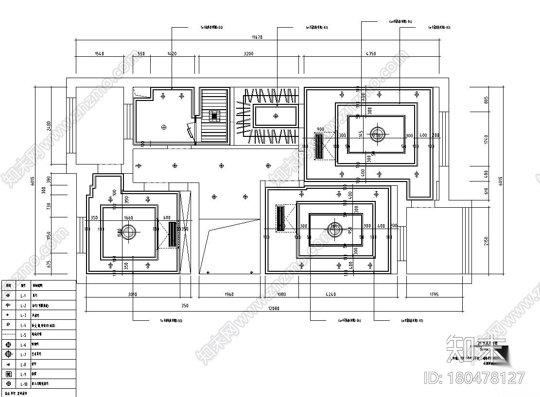 欧式风格三层一居室住宅装修施工图设计cad施工图下载【ID:180478127】