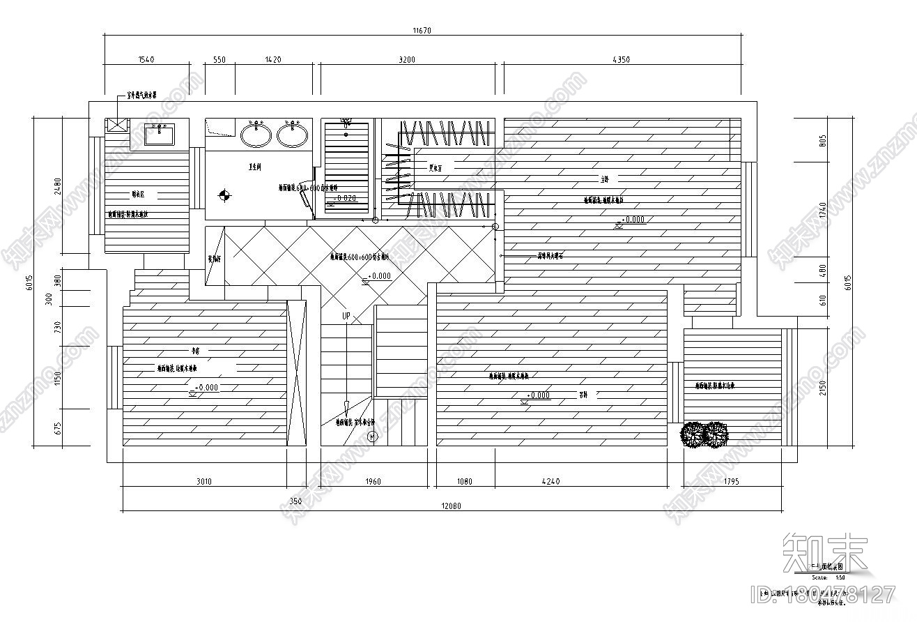 欧式风格三层一居室住宅装修施工图设计cad施工图下载【ID:180478127】