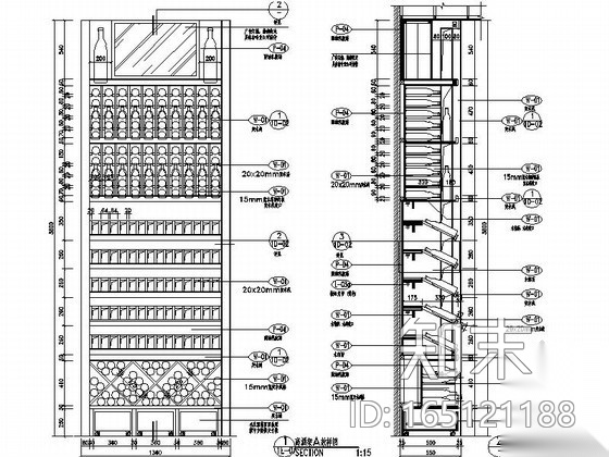 [广东]某红酒坊室内设计全套装修图（含效果）cad施工图下载【ID:165121188】