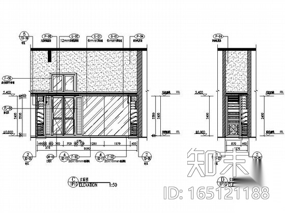 [广东]某红酒坊室内设计全套装修图（含效果）cad施工图下载【ID:165121188】