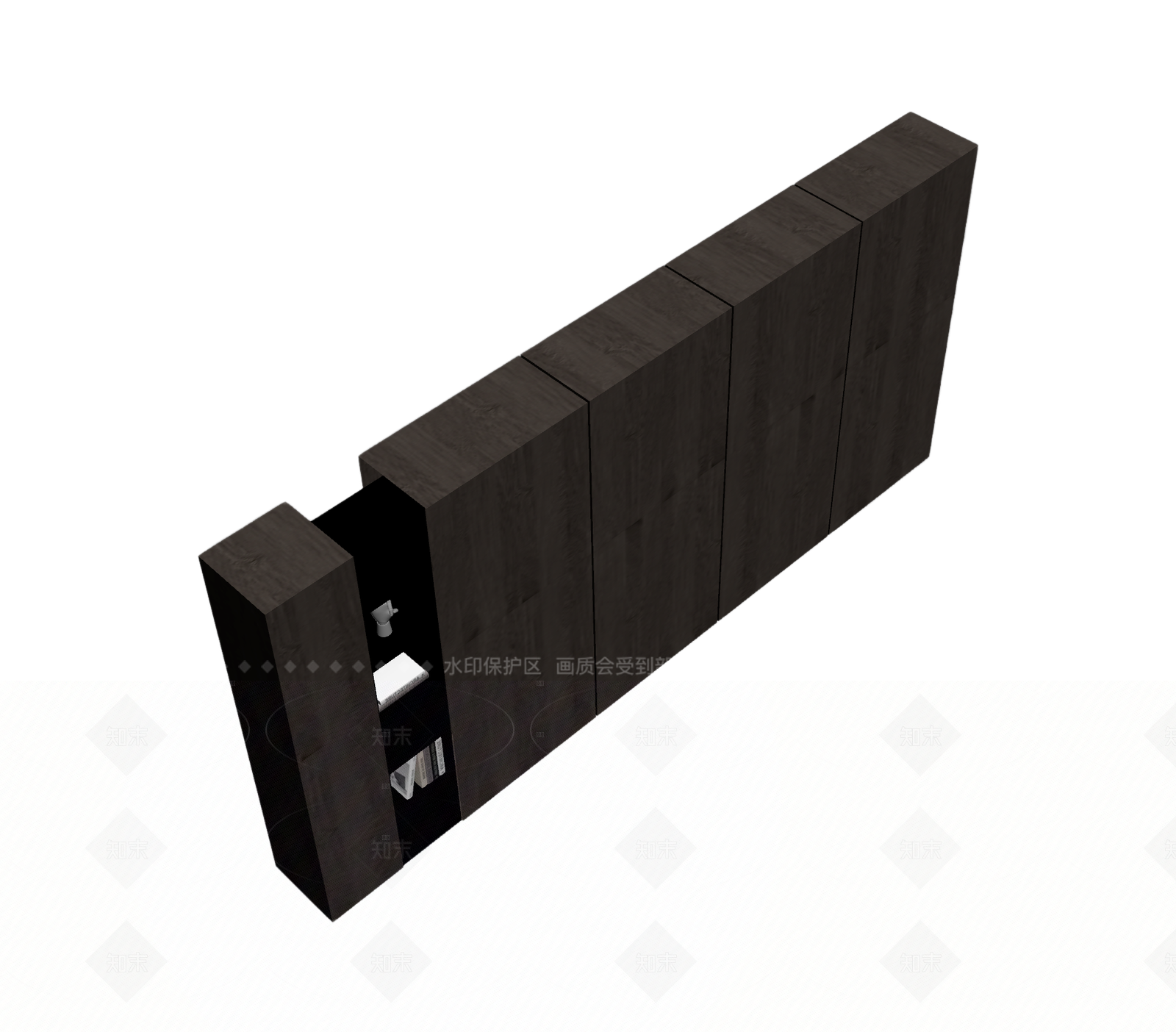 带储物装饰柜体3D模型下载【ID:1206203579】