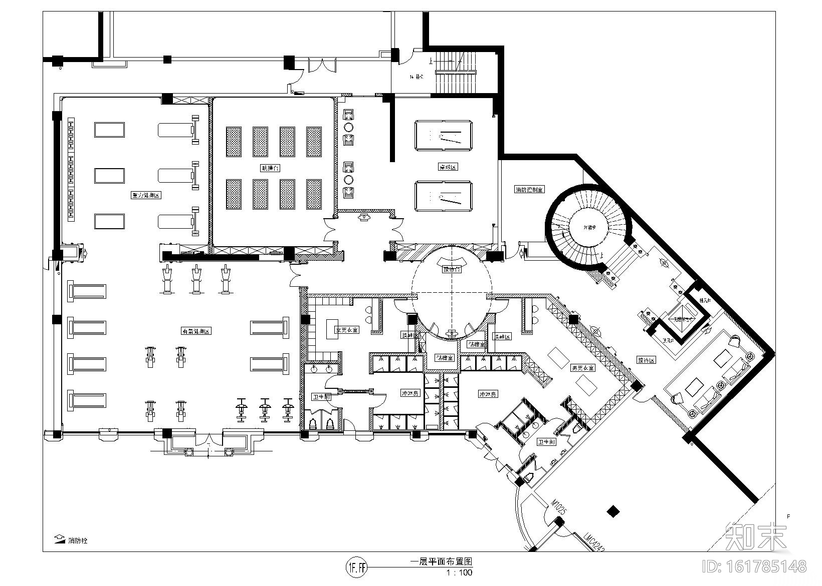 新疆乌鲁木齐丁香花园会所施工图+效果图施工图下载【ID:161785148】