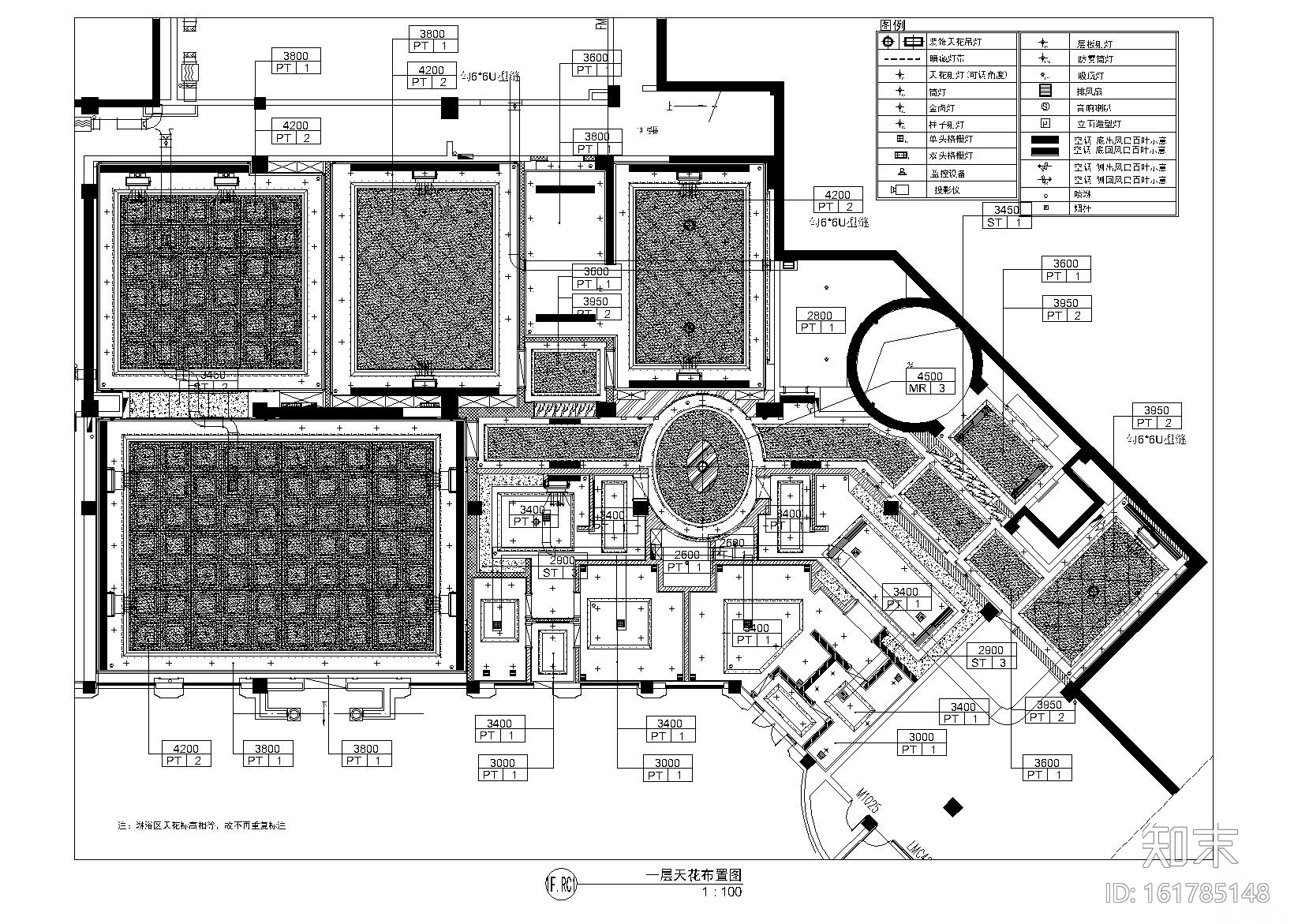 新疆乌鲁木齐丁香花园会所施工图+效果图施工图下载【ID:161785148】