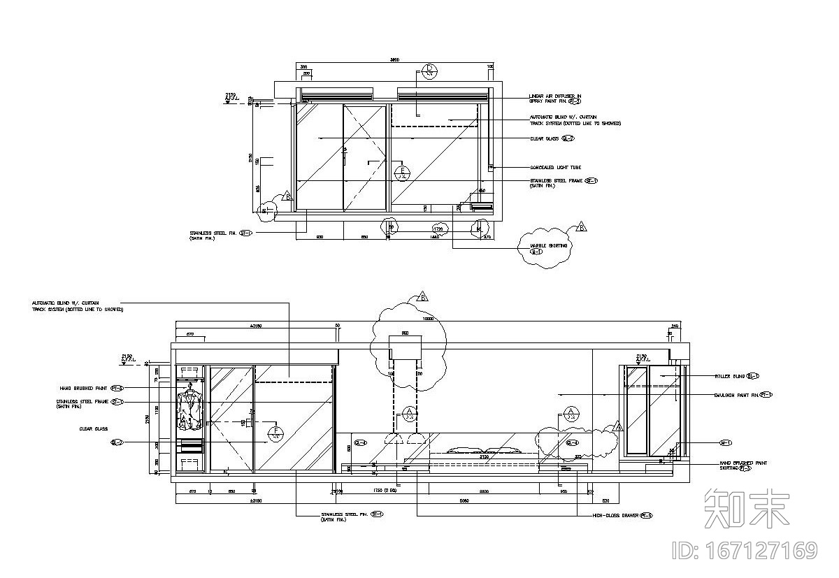 香港浅水湾样板间装修全套施工图（附实景照片）cad施工图下载【ID:167127169】