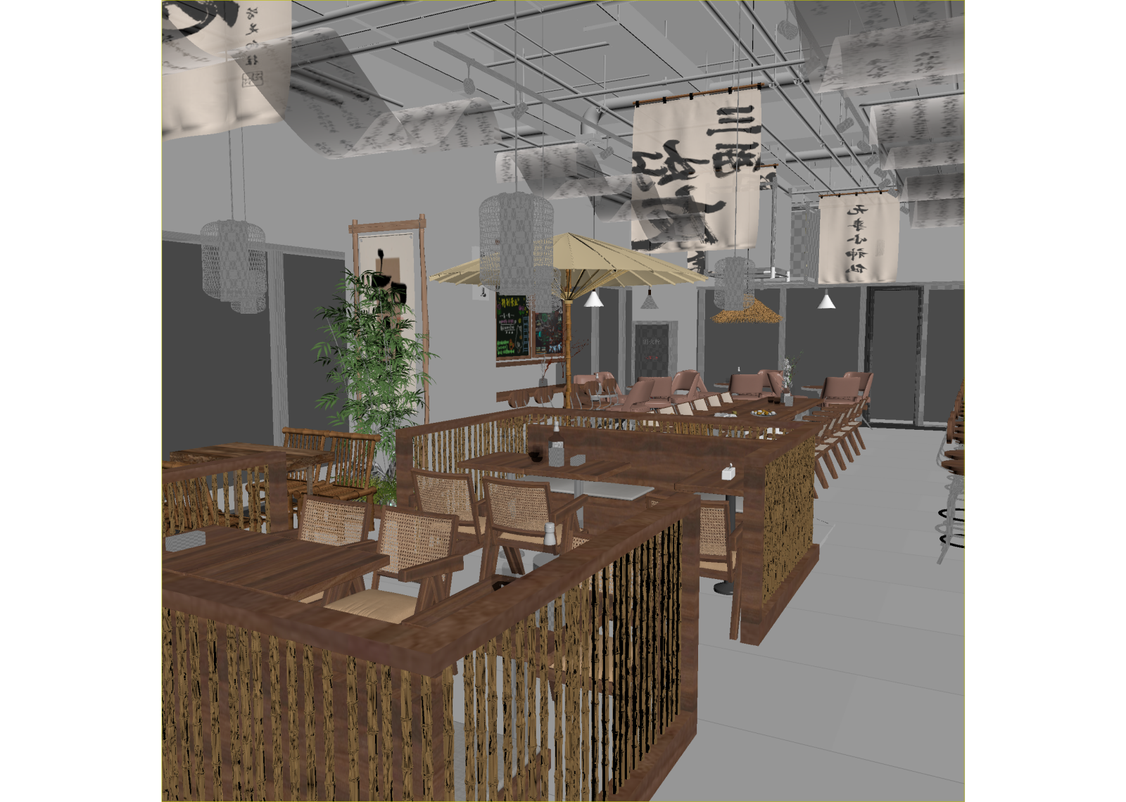 中式中餐厅3D模型下载【ID:1214579560】
