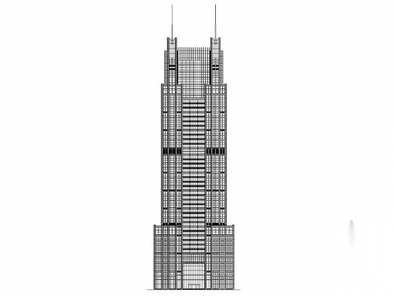 [上海]46层超高层玻璃幕墙办公楼建筑施工图（知名建筑设...施工图下载【ID:165423138】