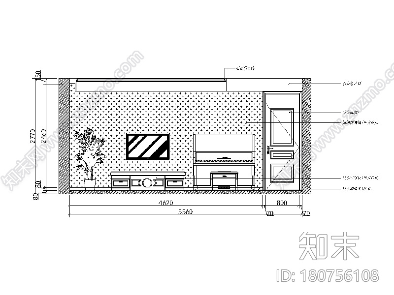 欧式田园风格样板房CAD施工图(含效果图)cad施工图下载【ID:180756108】