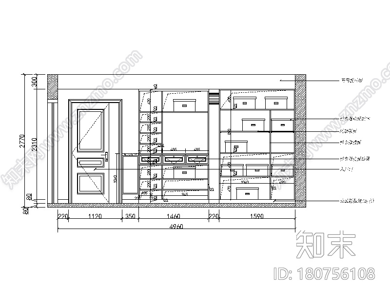 欧式田园风格样板房CAD施工图(含效果图)cad施工图下载【ID:180756108】