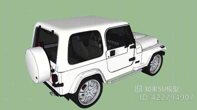 定制吉普车牧马人SU模型下载【ID:422794907】