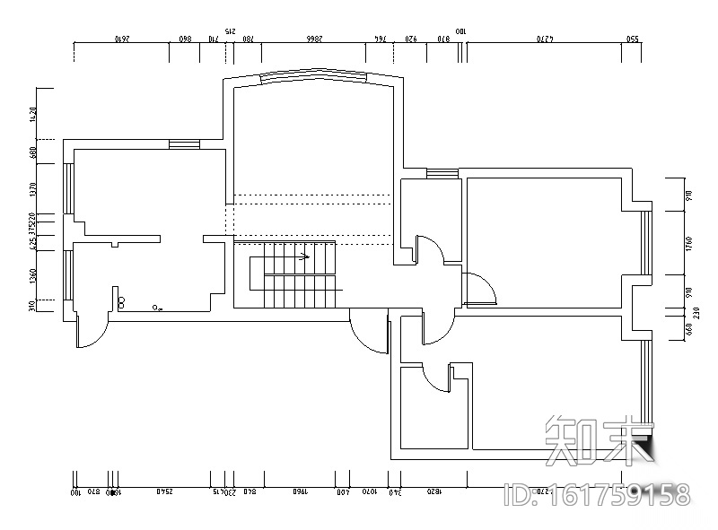 [河北]欧式风格180平米住宅设计施工图（附效果图）cad施工图下载【ID:161759158】
