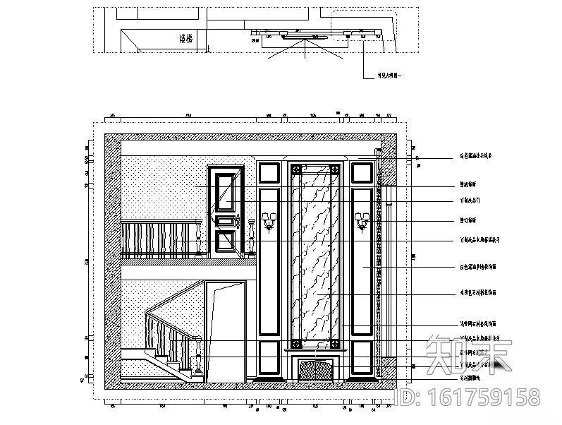 [河北]欧式风格180平米住宅设计施工图（附效果图）cad施工图下载【ID:161759158】