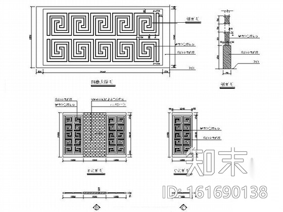 [山东]某工厂红木家具展厅室内装修图施工图下载【ID:161690138】