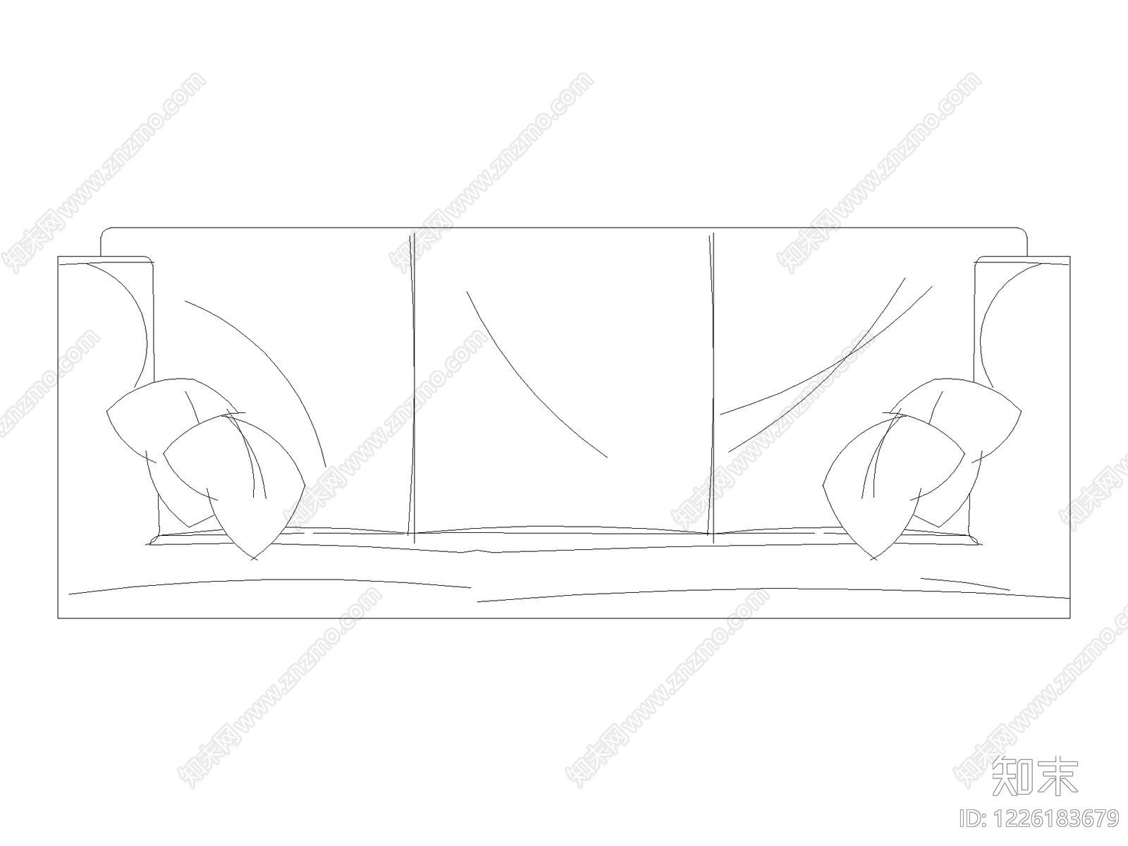 沙发cad施工图下载【ID:1226183679】