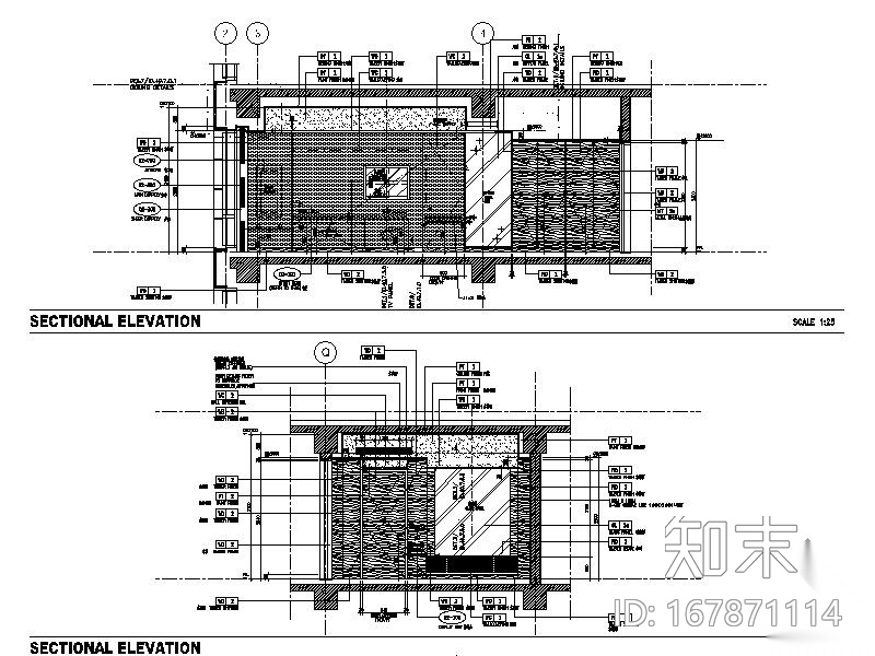 五星级酒店标准客房单人间施工图施工图下载【ID:167871114】