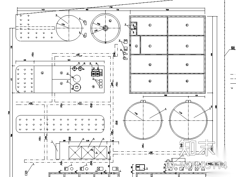 某化工废水处理站施工全套图纸cad施工图下载【ID:167405114】