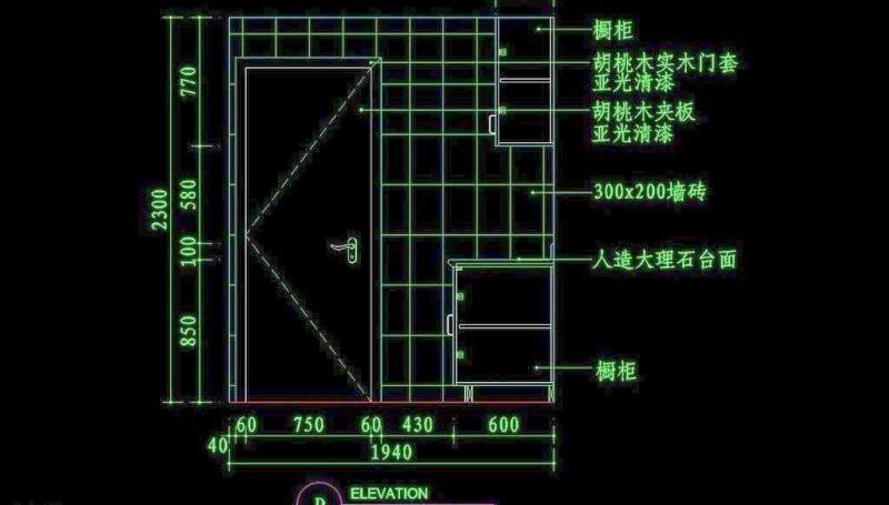 cad设计之厨房图片cad施工图下载【ID:149634167】