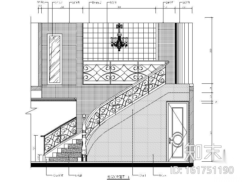 [上海]双层花园别墅装修图cad施工图下载【ID:161751190】