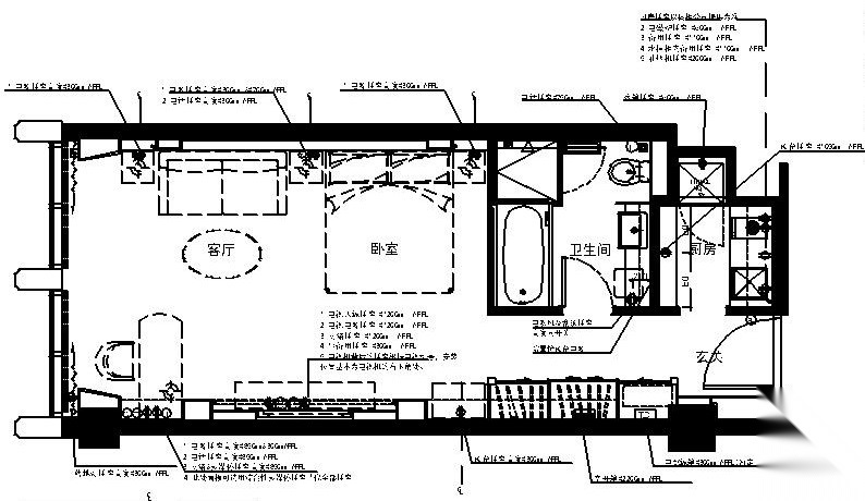 [绍兴]5套酒店式公寓样板间优化施工图（附效果图）施工图下载【ID:160119152】