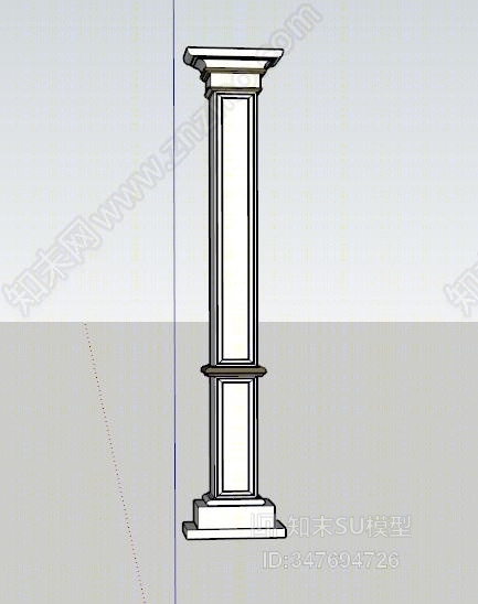 欧式罗马柱SU模型下载【ID:347694726】