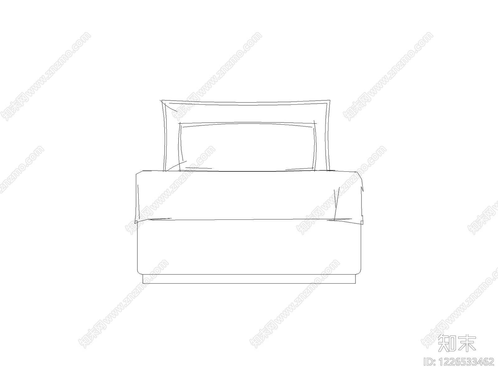 现代床CAD图纸