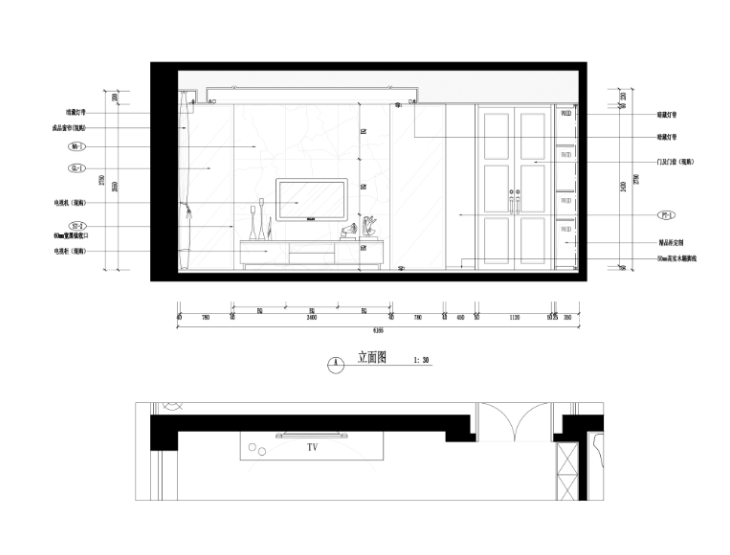 某中式建欧别墅室内装修设计施工图及效果图cad施工图下载【ID:165560109】