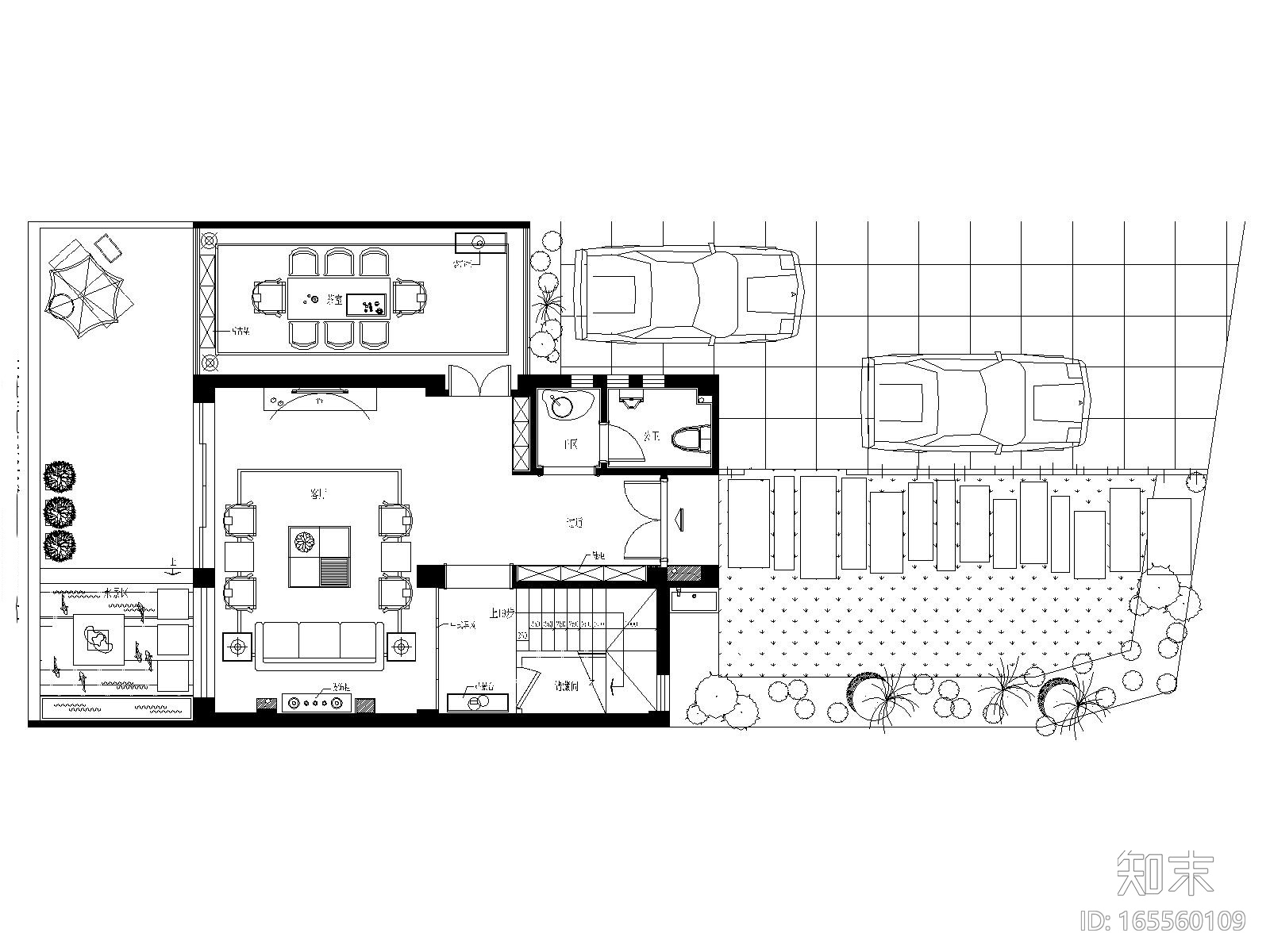 某中式建欧别墅室内装修设计施工图及效果图cad施工图下载【ID:165560109】