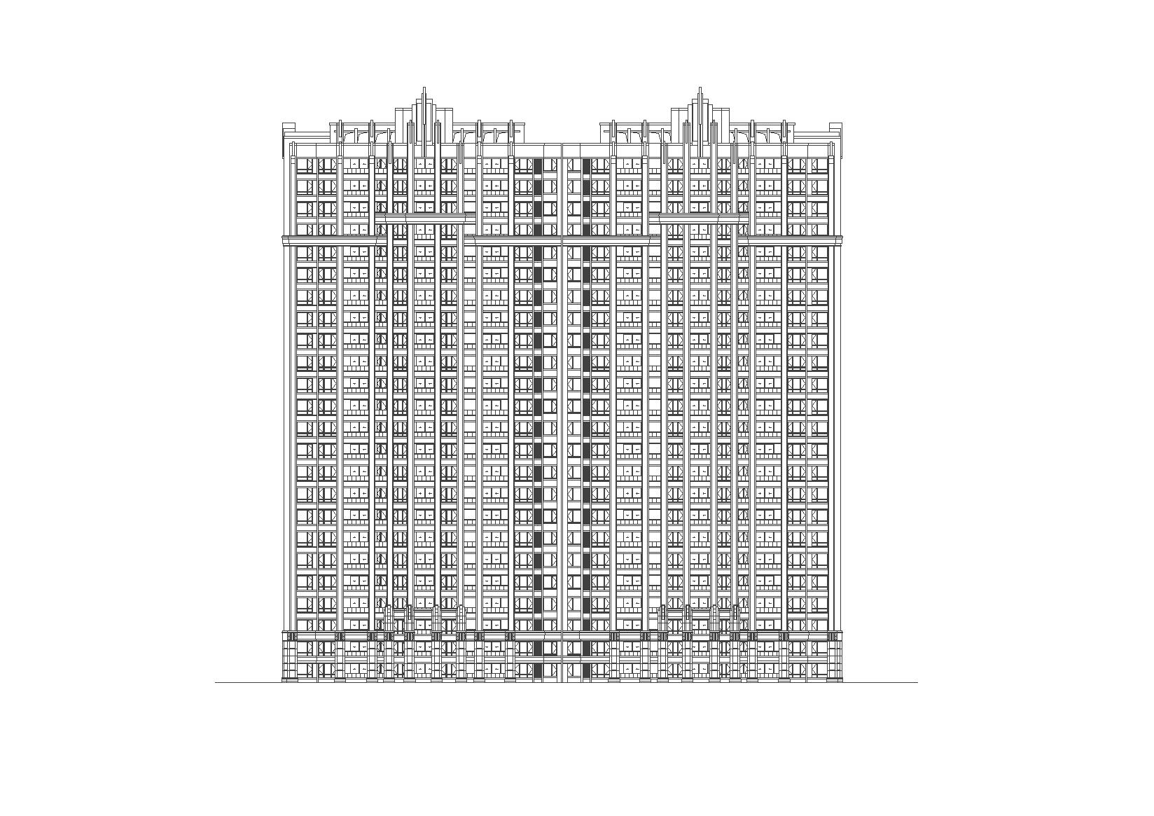 [河南]郑州天城小区建筑方案施工图设计施工图下载【ID:167379124】