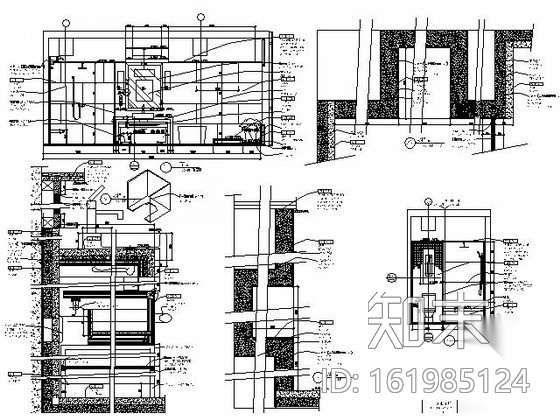 [成都]高档商务酒店标准客房T5施工图cad施工图下载【ID:161985124】