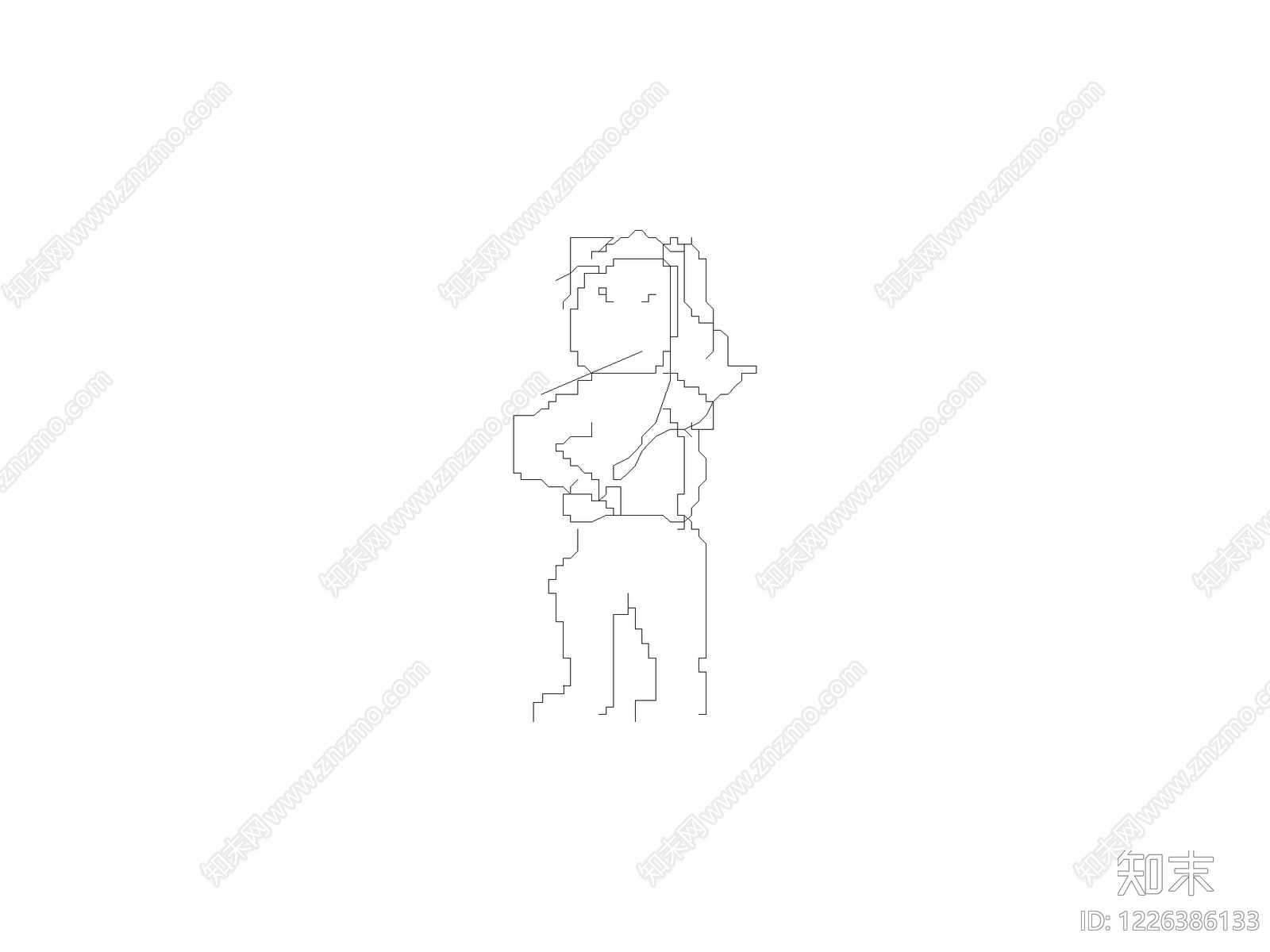 人物cad施工图下载【ID:1226386133】