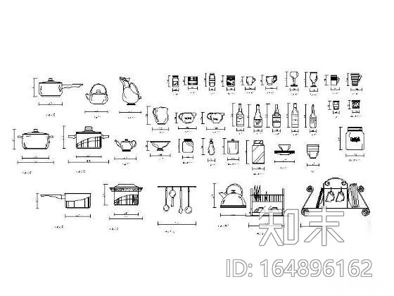 厨房用具施工图下载【ID:164896162】