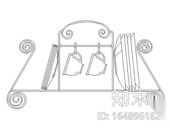 厨房用具cad施工图下载【ID:164896162】