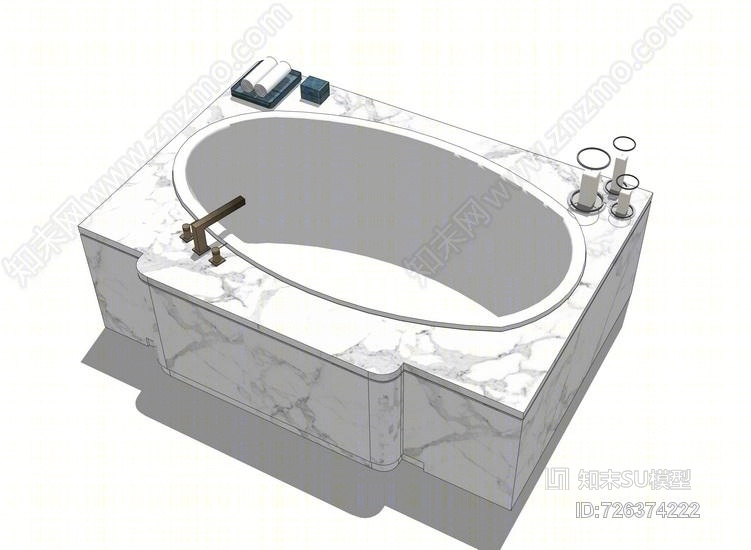 浴缸SU模型下载【ID:726374222】