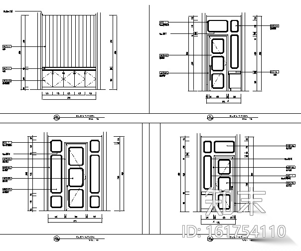 [南通]中式豪华酒店餐饮空间设计施工图(含效果图)cad施工图下载【ID:161754110】