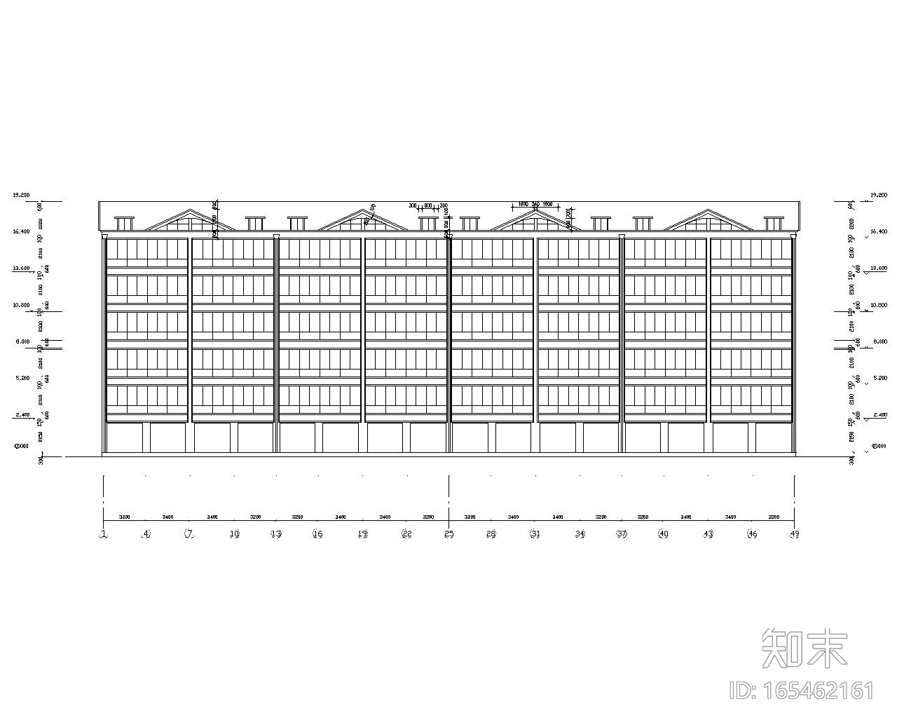 6层住宅楼全套砖混结构施工图（CAD）施工图下载【ID:165462161】