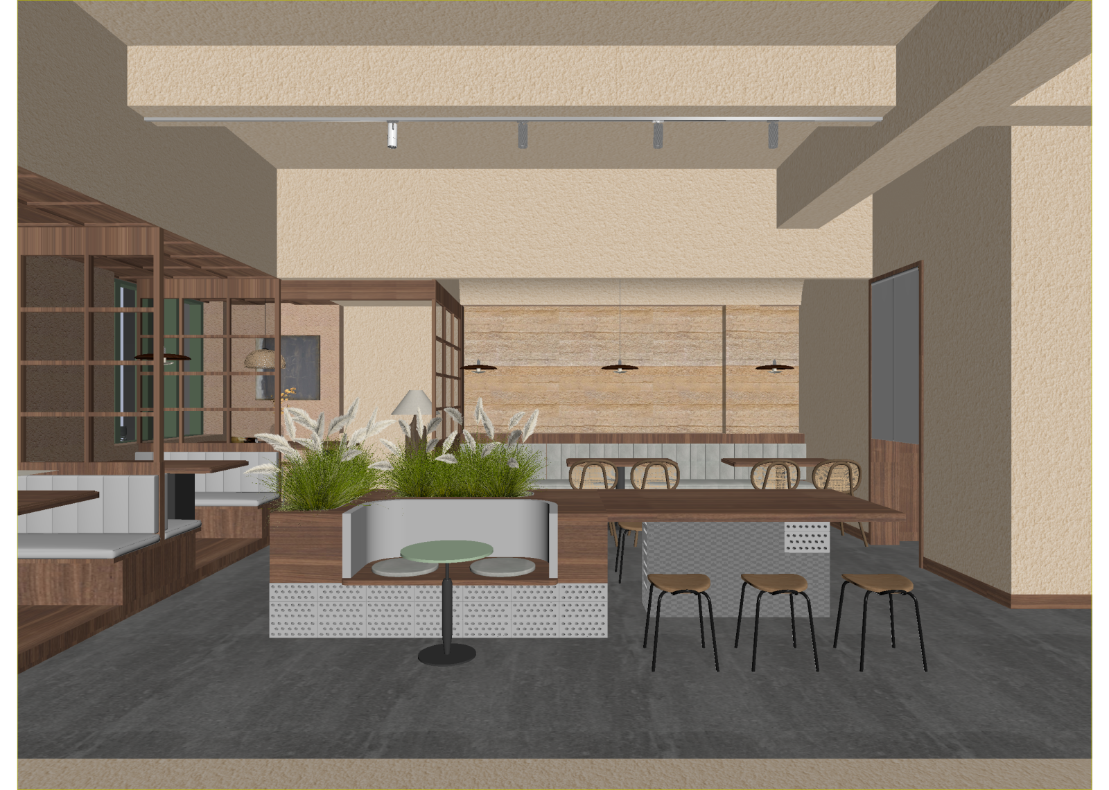 侘寂咖啡厅3D模型下载【ID:1214443809】