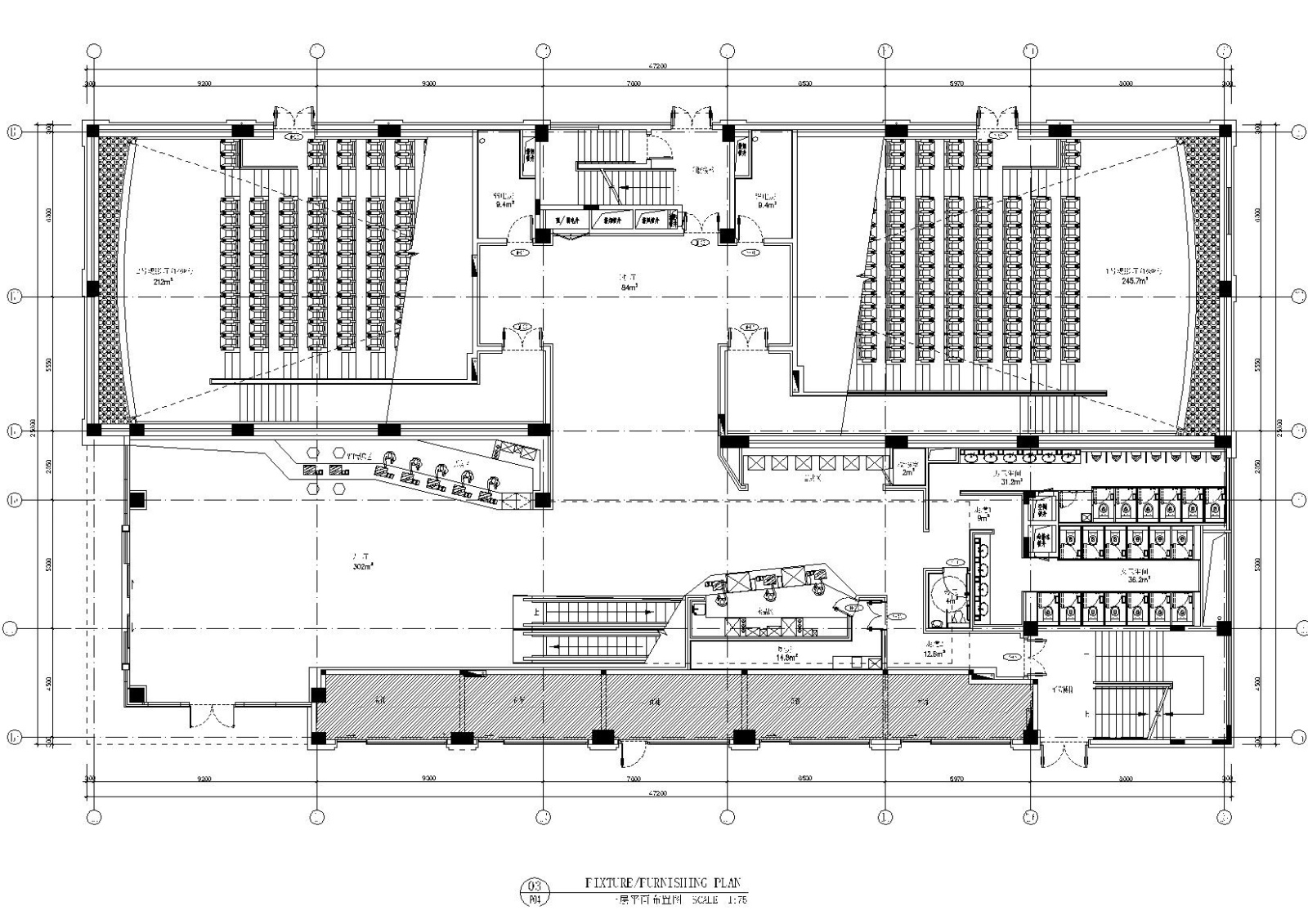 [广州]香港OFT-珠海英皇UA影城装修施工图+机电图+实景...施工图下载【ID:160712166】