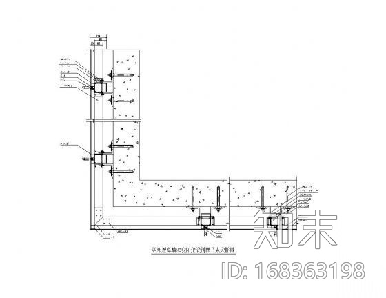铝塑板幕墙90度阳角横剖面节点图cad施工图下载【ID:168363198】